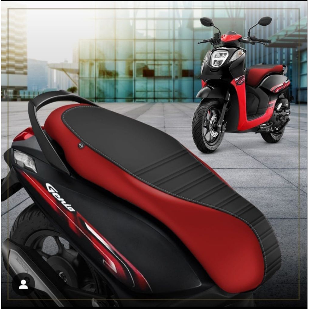 Sarung Cover Kulit Jok Motor Genio Scoopy Modif Caferacer Pnp Bisa Request