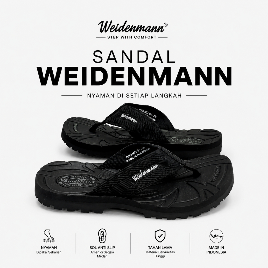 WEIDENMANN  SANDAL BRAVO 01 HITAM - SANDAL HIKING GUNUNG DEWASA WEIDENMANN