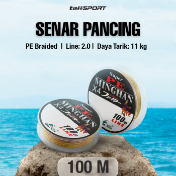 Senar Benang Tali Pancing Super PE Braided Line 100M 2.0 - X4 - No Color