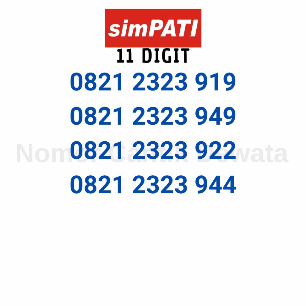Nomor Cantik Simpati Kartu Perdana Telkomsel Nomer Cantik Seri 5758