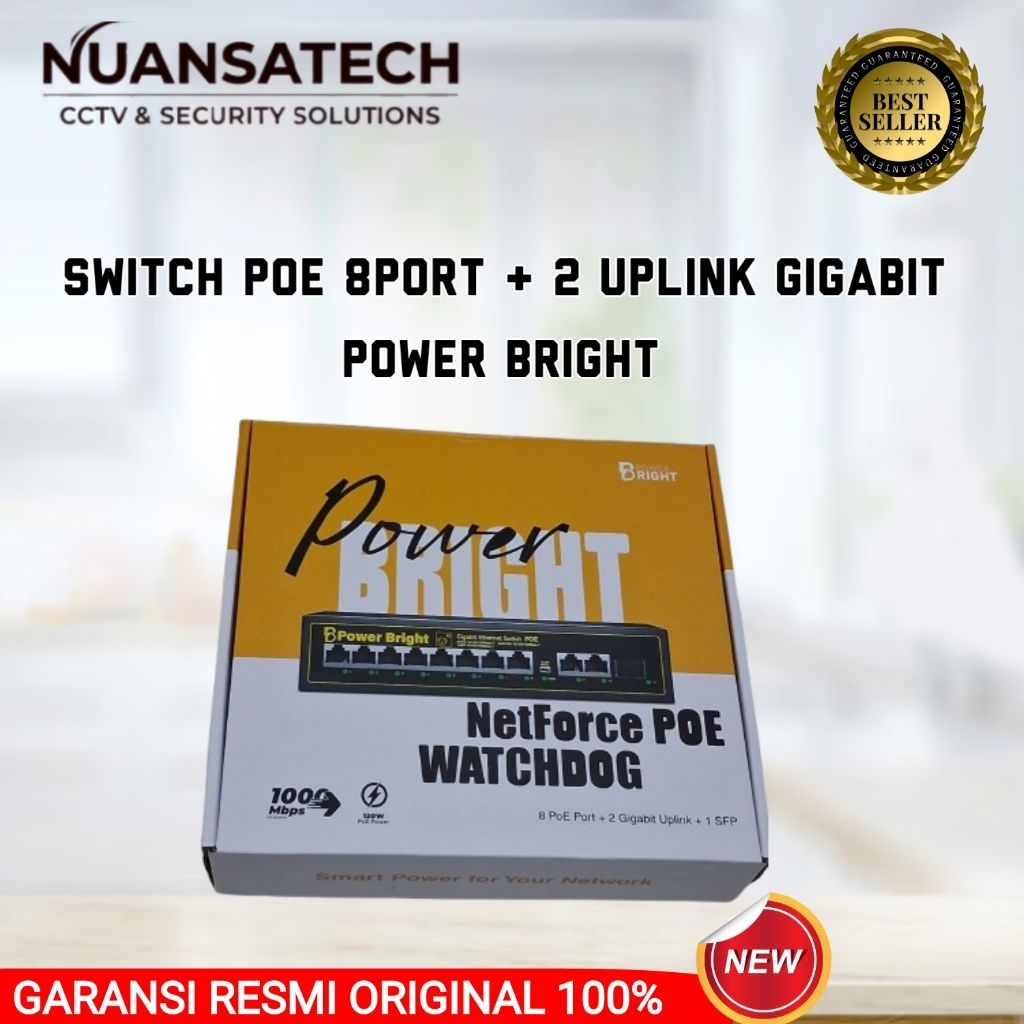 Switch poe 8port 2 uplink gigabit /power bright switch poe 8port best product