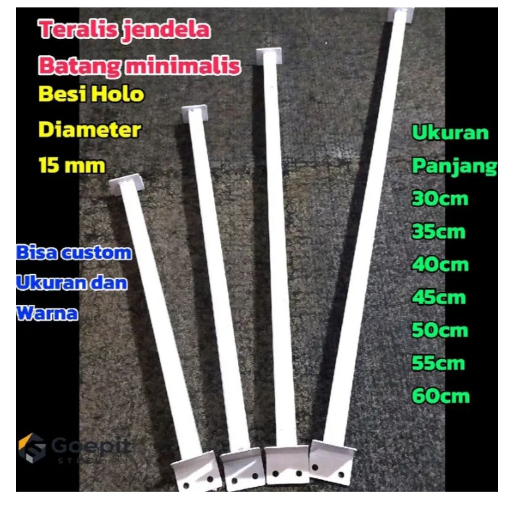 Tralis jendela portble tralis batangan tralis besi anti maling holo galvanis anti karat bisa costum 