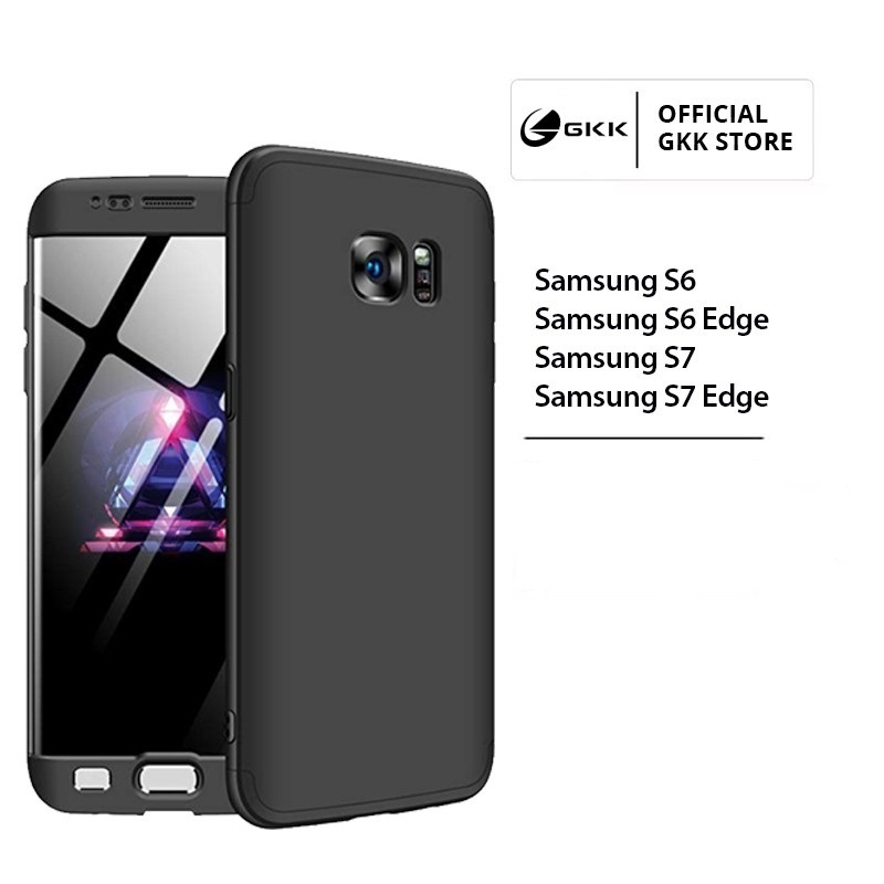 GKK Samsung S6 S6 Edge / S7 S7 EDGE Casing Hardcase 360 Bumper Anti Retak Original