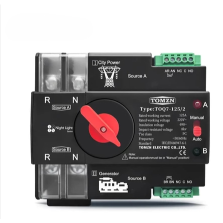 Automatic Transfer Switch ATS AC 100A 220V 2P,  Automatic Transfer Switch 1 PHASE 100A 220V / 2-POLE
