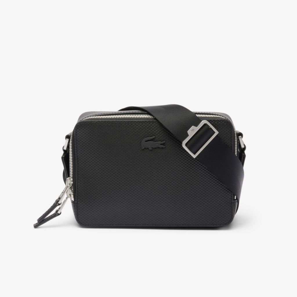 Lacoste Men's Chantaco Leather Mini Satchel / Tas Selempang Pria - Black