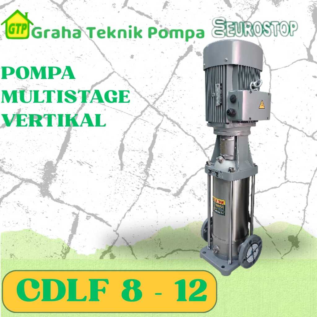 Pompa Air CNP CDLF 8-12, Pompa Sentrifugal Multistage Vertikal Stainless Steel 304/316