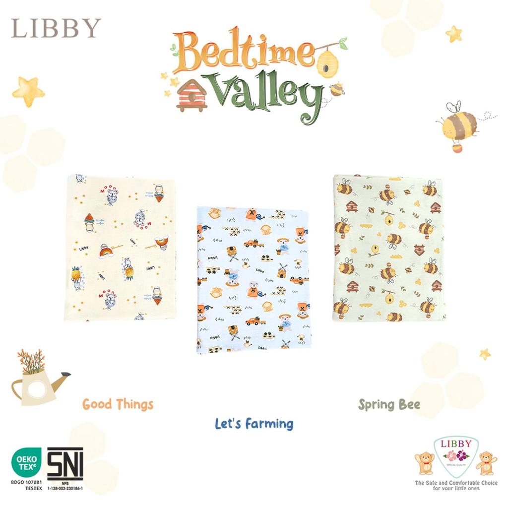 (3pcs/pack) LIBBY Kain Bedong / Swaddle Bedong Bayi