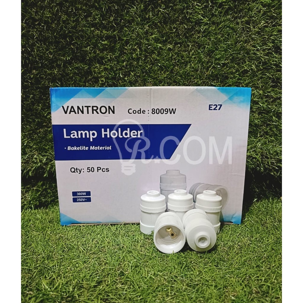 (PUTIH) Fitting Gantung PUTIH Model Broco Fitting Lampu E27 Merk VANTRON