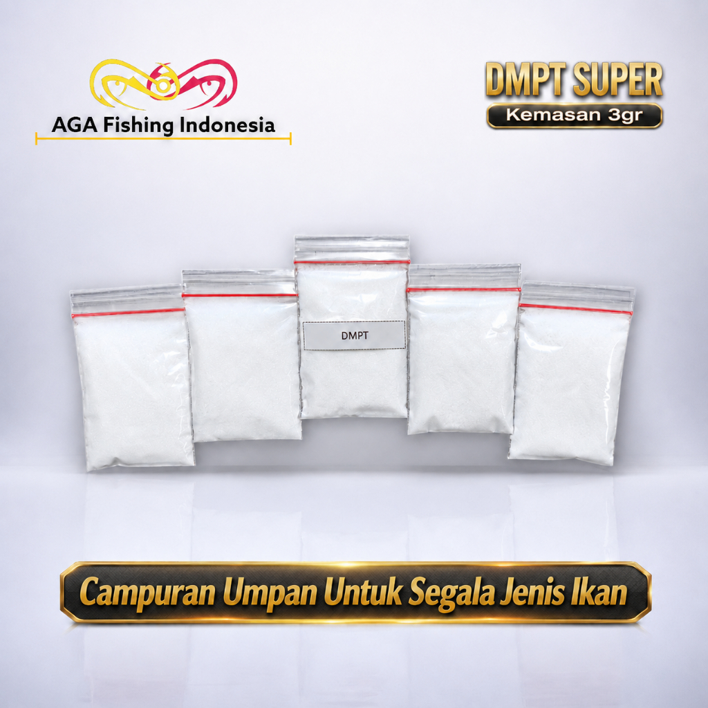 AGA Fishing DMPT SUPER Vanili Jerman Stimulan Umpan Pancing Ikan Paling Ampuh dan Efektif  Kemasan 3