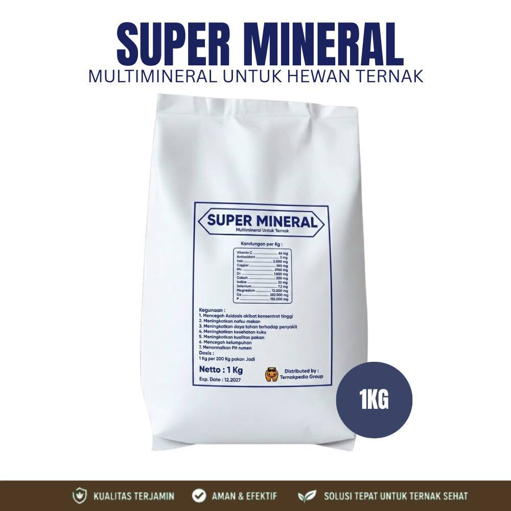 Super Mineral 1 kg - Super Mineral Premix Sapi - Premix Kambing - Mineral Kambing Ternak
