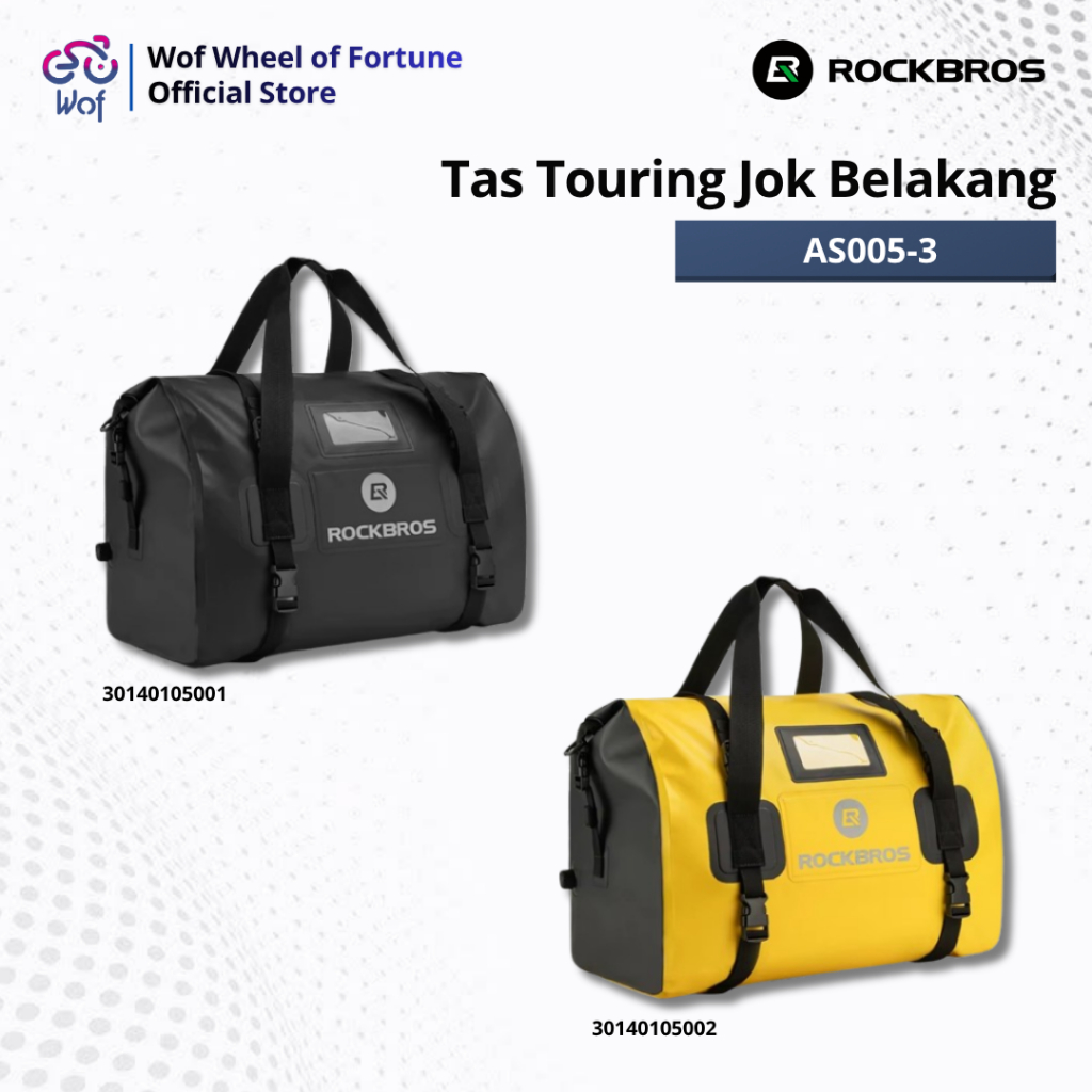 ROCKBROS AS005-3 Tas Touring Jok Belakang Sepeda Motor Tahan Air Tas Travel Jinjing Perjalanan Berke