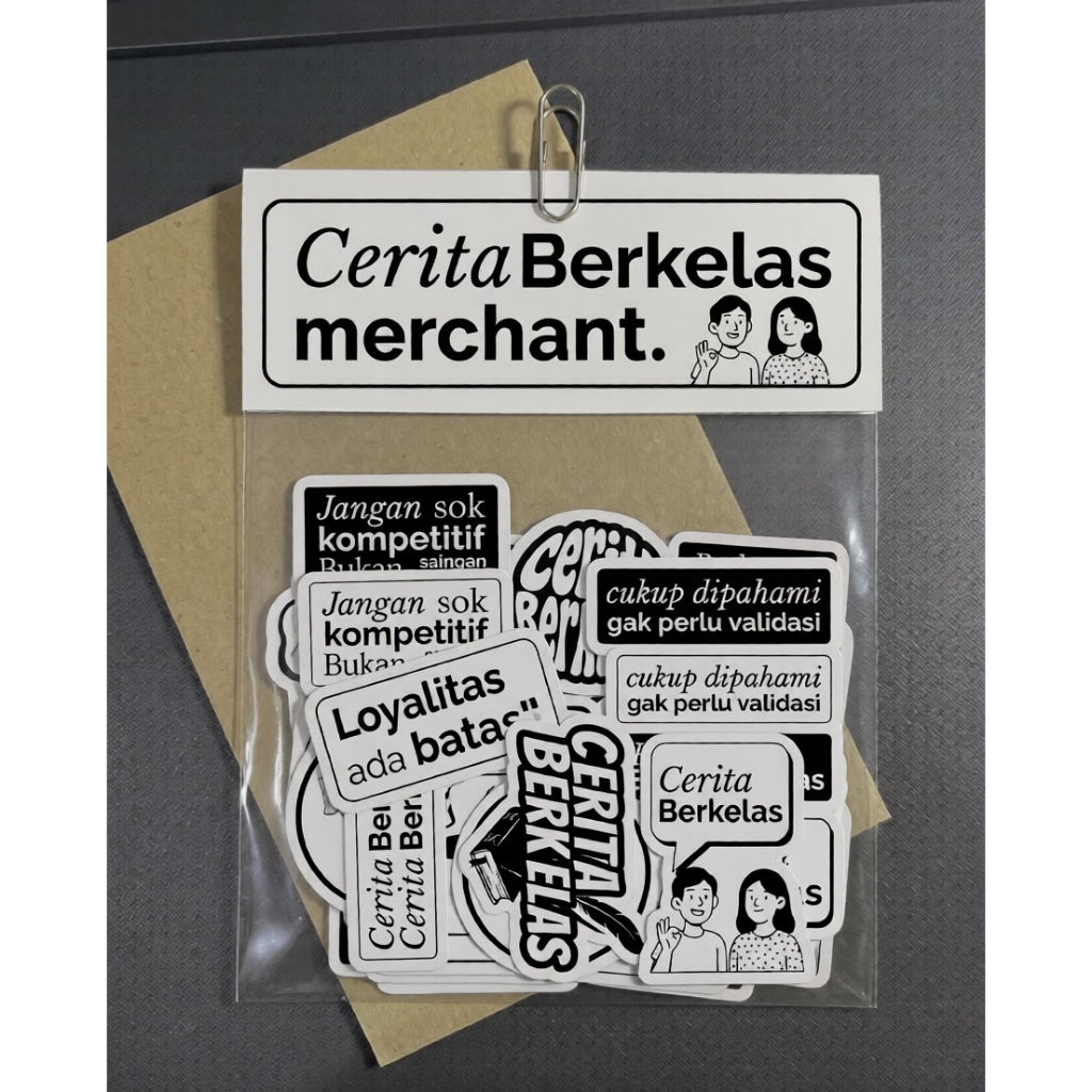 Stiker Pack Vinyl Aesthetic "Cerita Berkelas"
