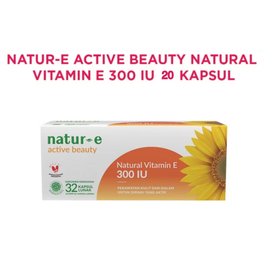 DIJUAL MURAH Natur-E Active Beauty 300 IU (Isi 20 Kapsul) - Sisa Promil Original