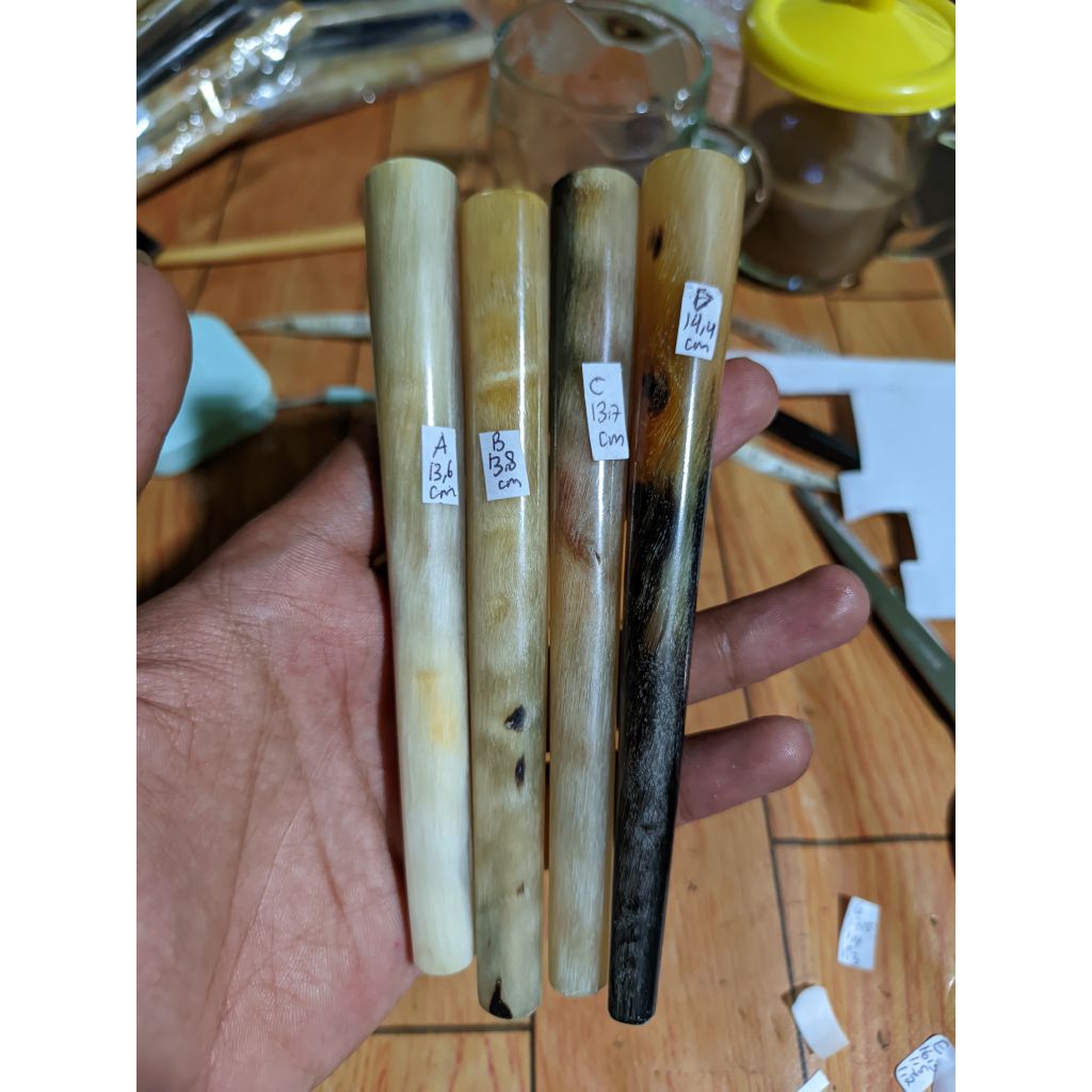 kerajinan tangan pipa tanduk domba garut motif menarik
