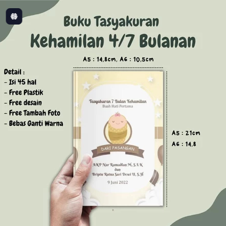 Buku Tasyakuran 4 bulanan kehamilan  | Khusus Custom
