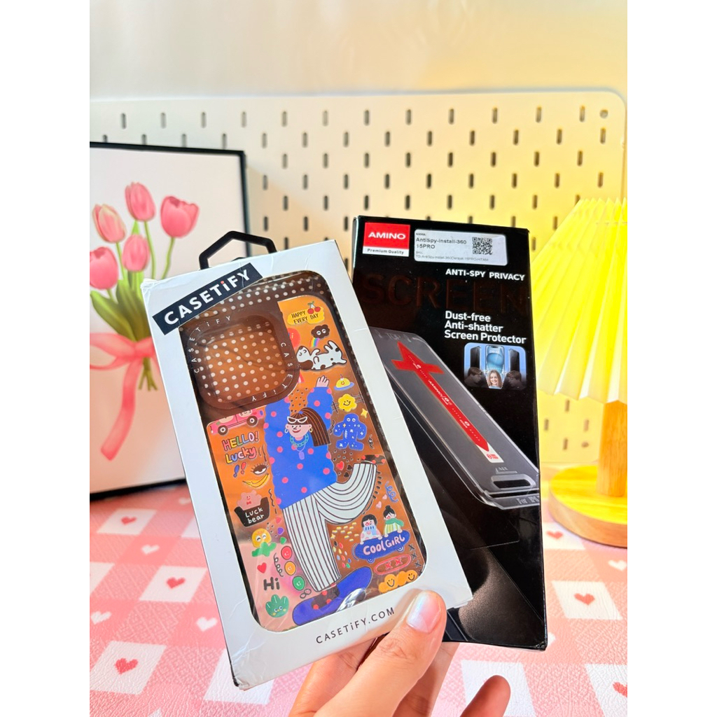 preloved case casetify & antigores free pelindung casan iphone 15pro