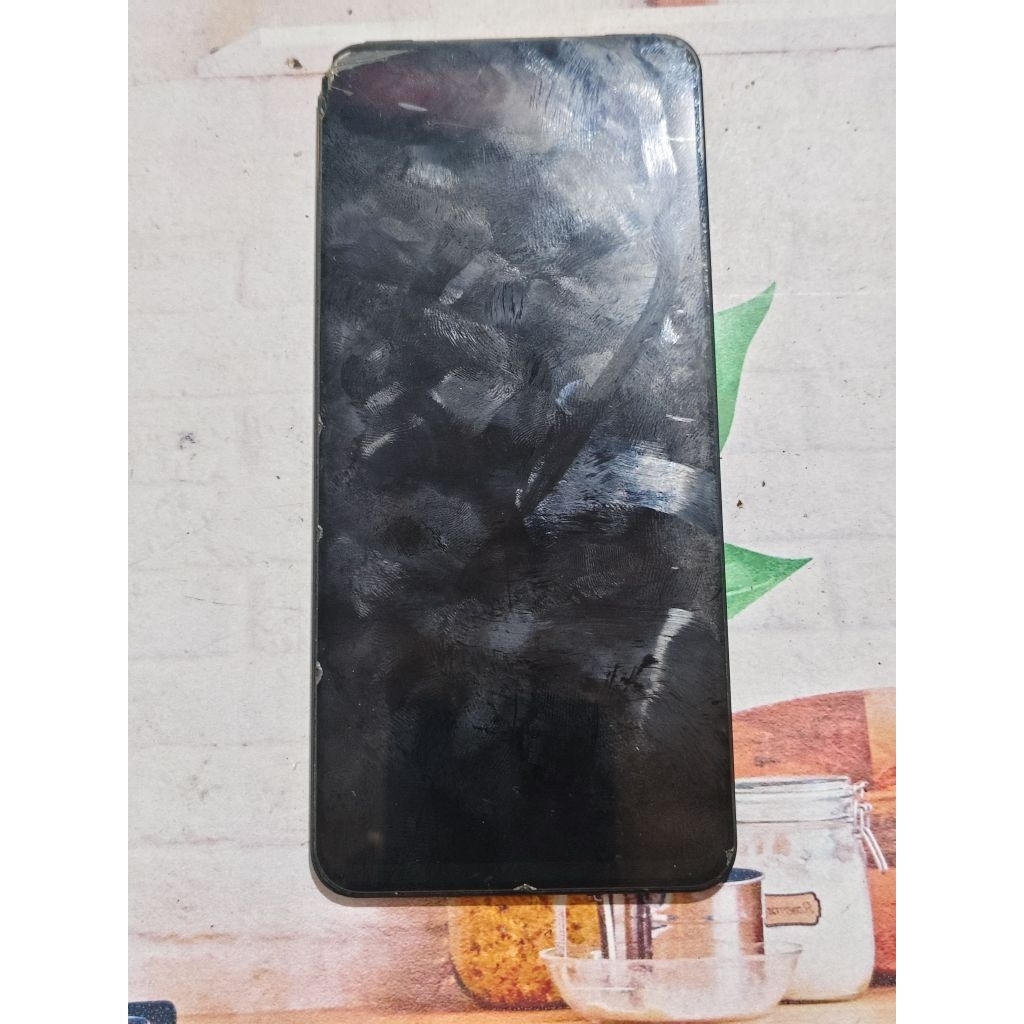 LCD AJA BEKAS, OPPO F11 PRO MEREK OG MINUS TC RETAK DIPOJOK KIRI ATAS SENTUHAN NORMAL