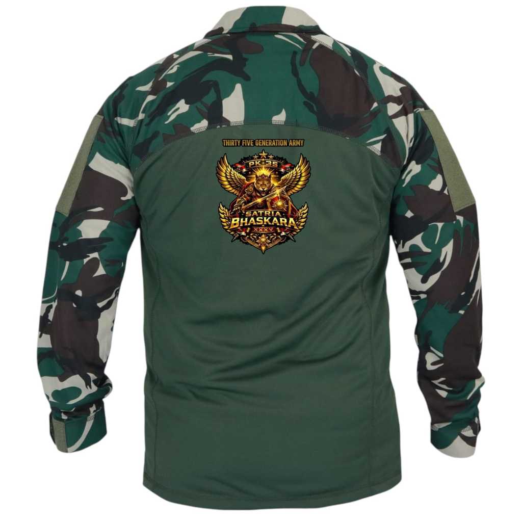 SABLON CUTSOM SATUAN Kaos BDU Loreng Lengan Panjang Dryfit Baju Tactical TNI Motif Malvinas KRI