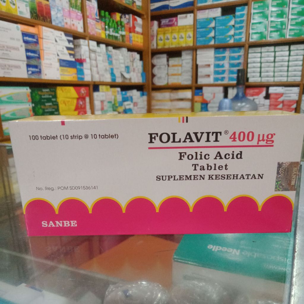 Folavit 400 mg Folic Acid Supplement