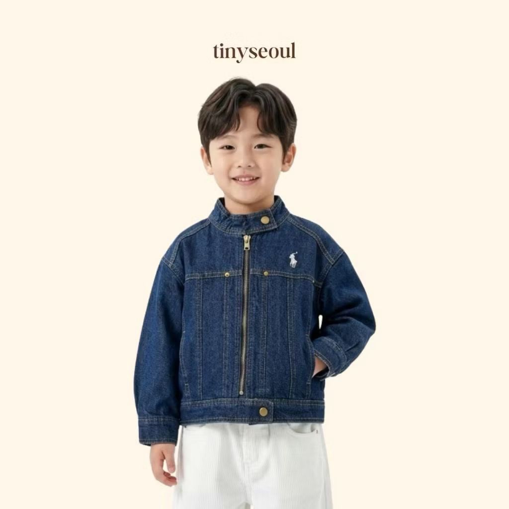 TINY SEOUL JAKET DENIM PREMIUM ANAK - ALEX DENIM JACKET - Kemeja Outer Jeans Anak Laki Laki Perempua
