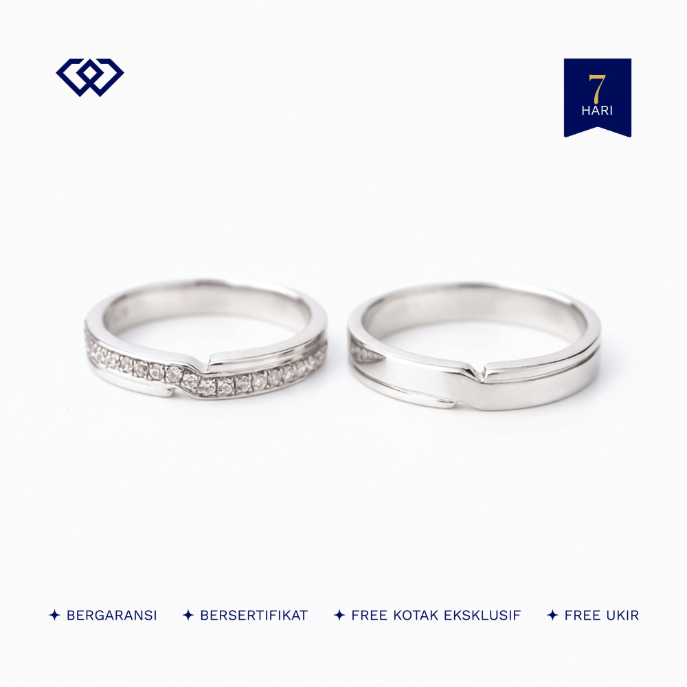 Winata Jewelry Cincin Kawin Nikah Couple Perak Silver