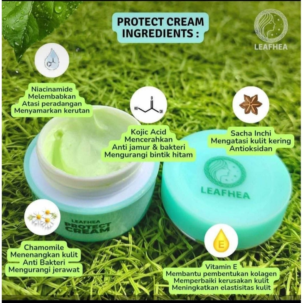 SUNSCREEN LEAFHEA ORIGINAL PROTECT CREAM LEAFHEA ASLI SPF++