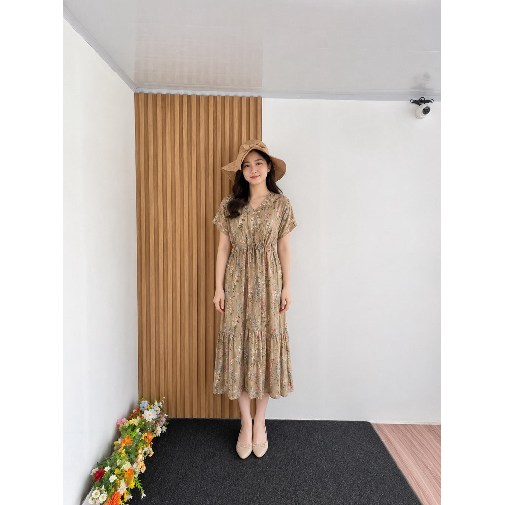 poppy long Dress || Daster panjang || Ld 110-115cm || Dress Panjang || daster Simpel || Daster kekin