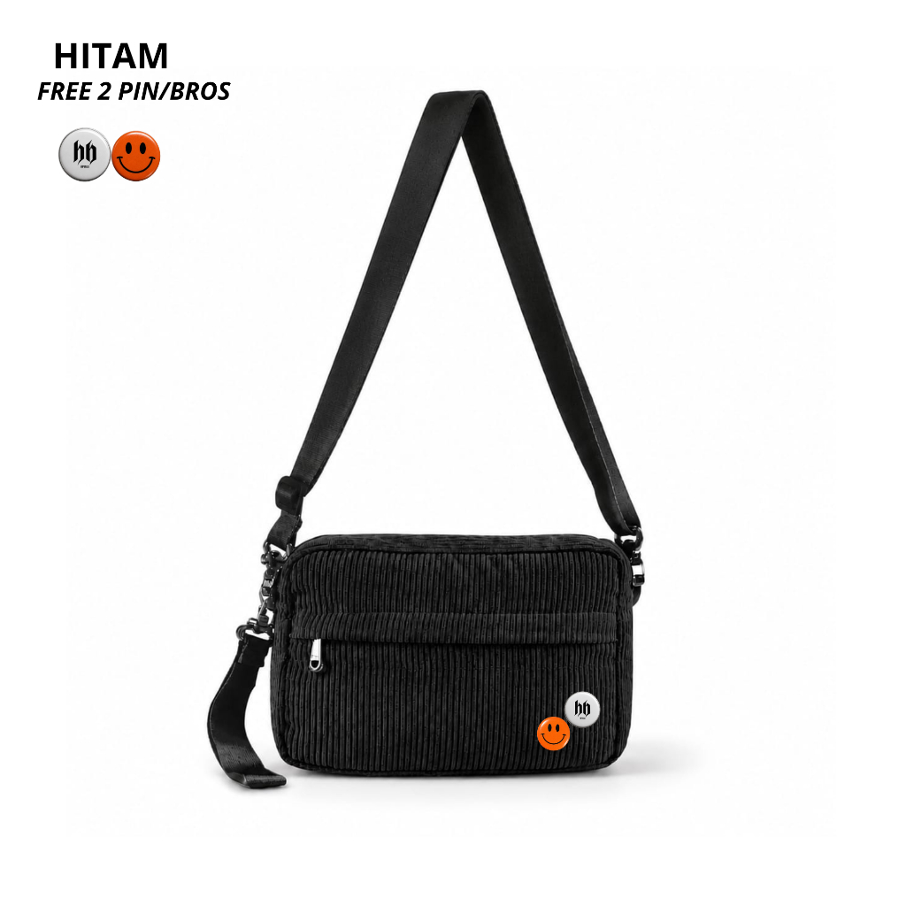 Tas Selempang Handbag Corduroy Simpel Tas Slingbag Wanita Pria