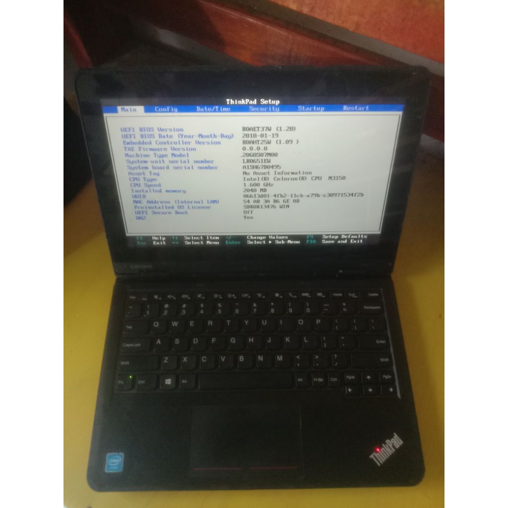 Laptop Lenovo yoga 11e