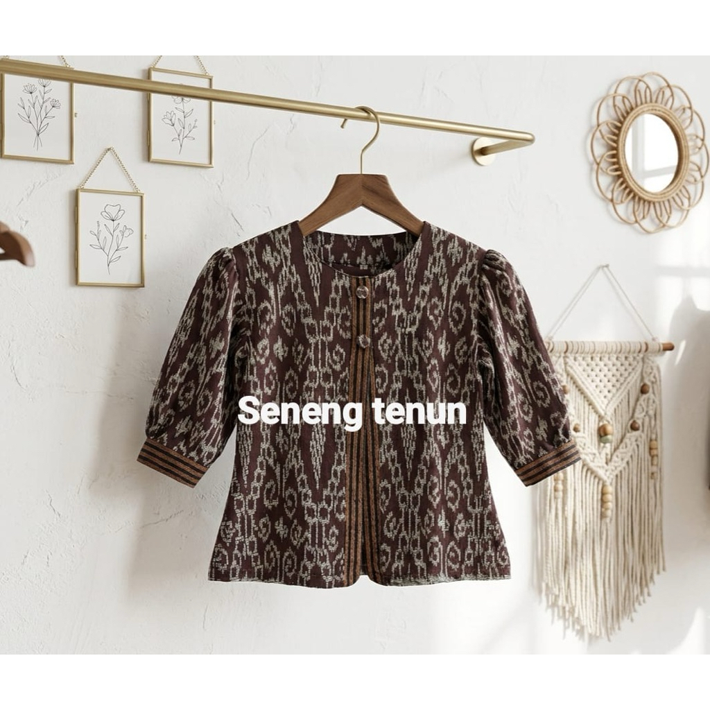BLAZER TENUN JEPARA OUTER TENUN ETNIK ATASAN KERJA WANITA KEMEJA PRIA TENUN KEMEJA KERJA PRIA BAJU K