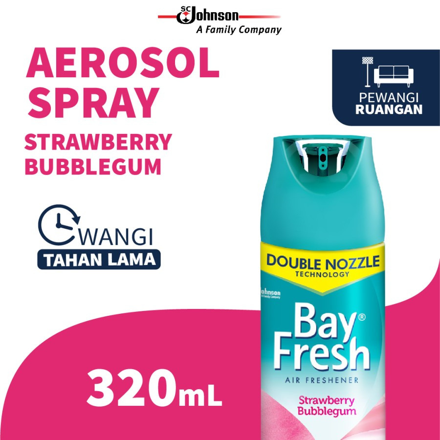 BAYFRESH AEROSOL STRAWBERRY BUBBLEGUM 320 ML