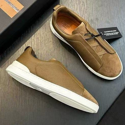 Sepatu Pria Rendah Baru ZEGNA Sepatu Olahraga Tunggal