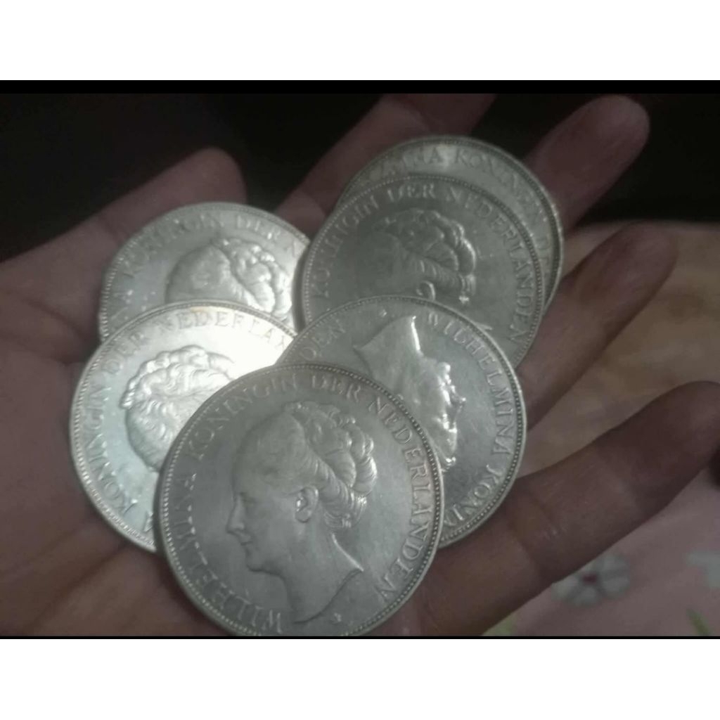 Koin Perak Wilhemina 2,5 Gulden