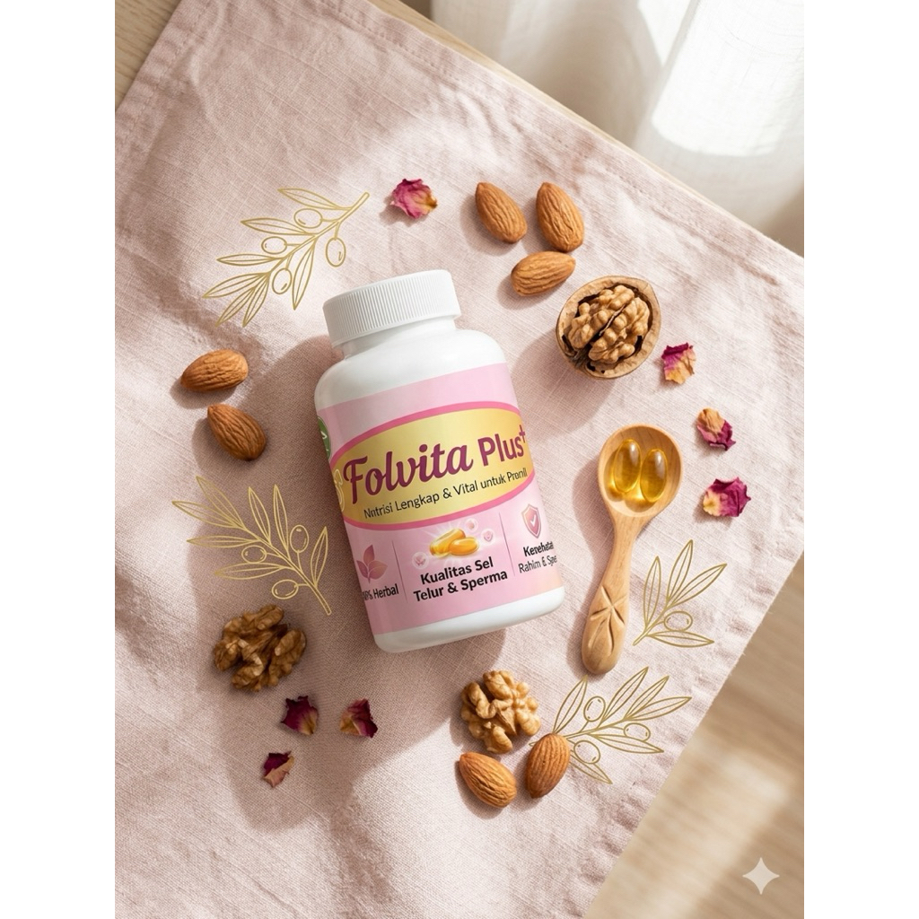 Folvita Plus untuk Promil Program Hamil Herbal Suami Istri | Vitamin Promil suami dan istri