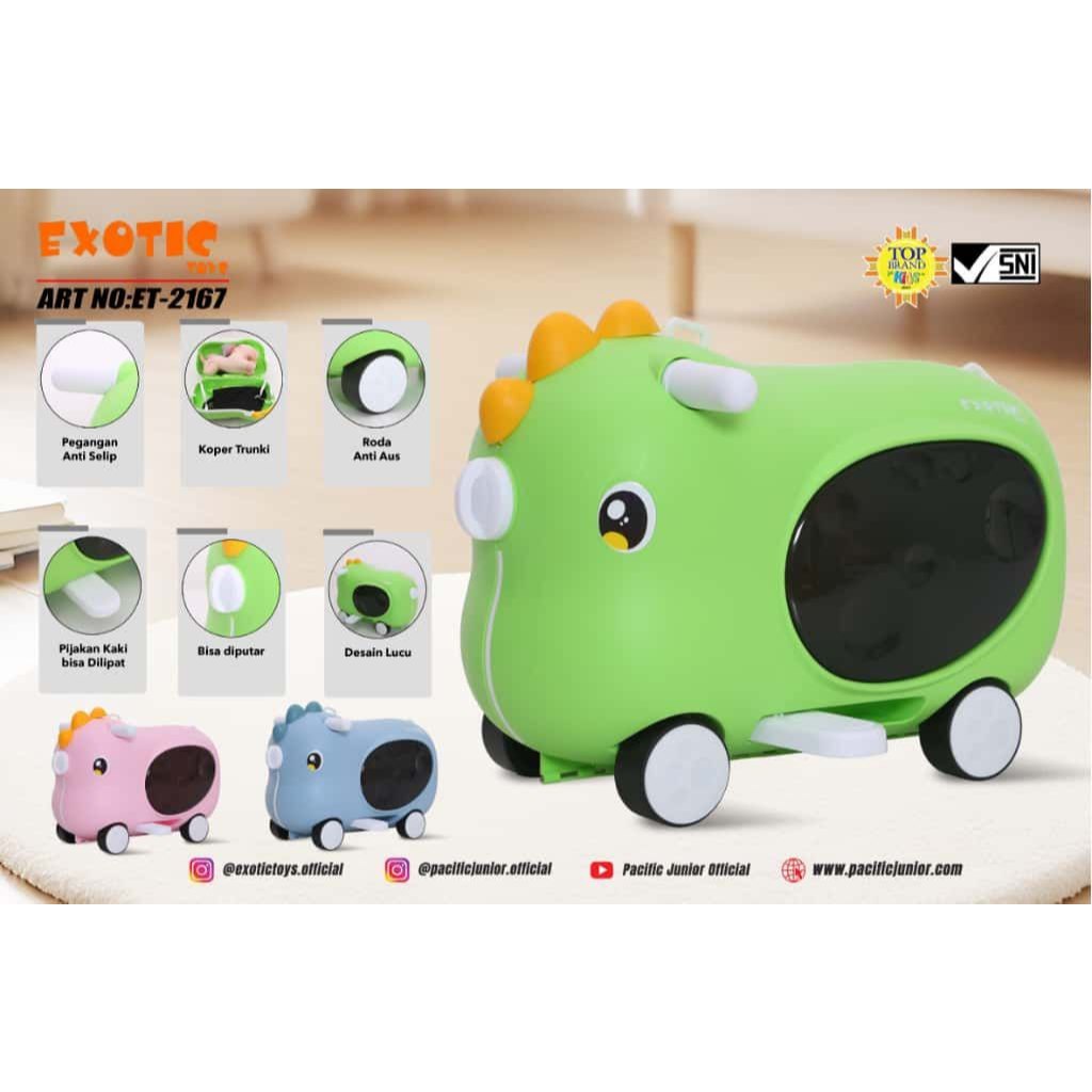 Trunki Koper Anak EXOTIC ET 2167 Bisa Dinaiki Koper Cabin Size Baggage Ride On