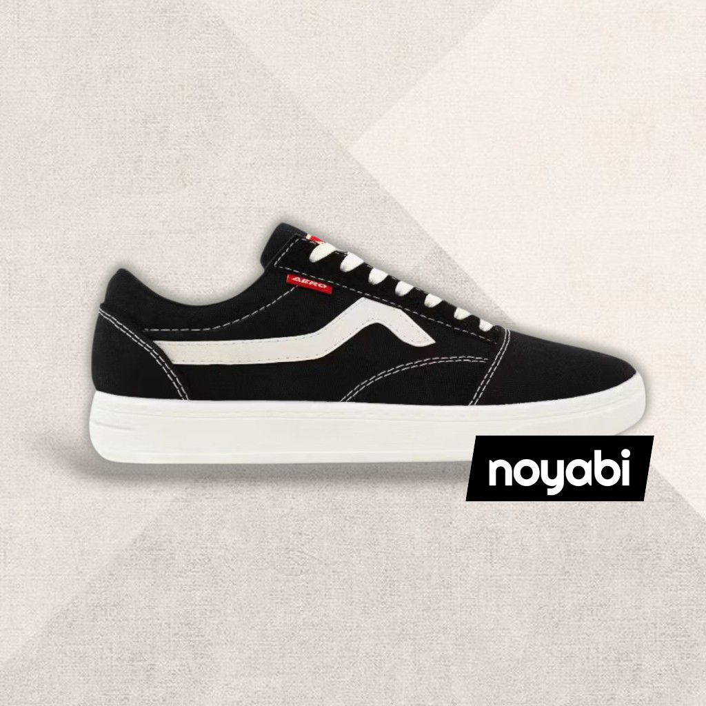 Sepatu Sneakers Casual - Aerostreet 37-44 Massive Low 2.0 / Massive Low Hitam Natural / Massive Low 
