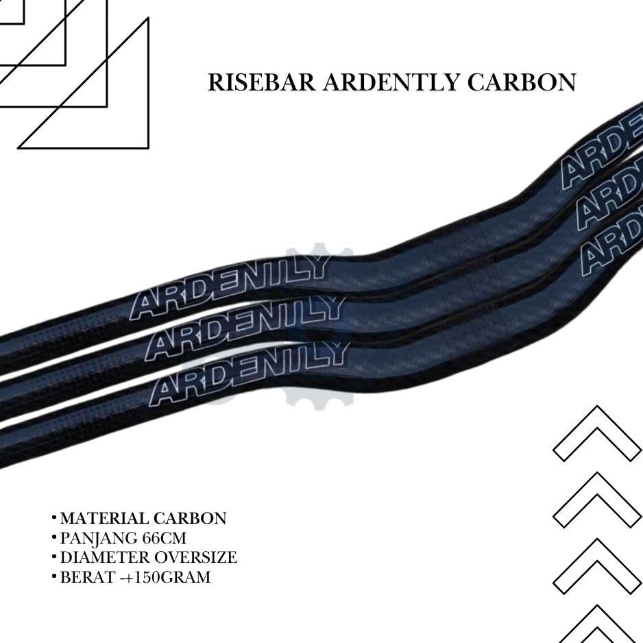 Risebar Ardently Carbon Stang Sepeda Oversize 66cm