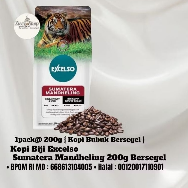 Coffee Bean Excelso Sumatera Mandheling 200g| Kopi Excelso Sumatera Biji 200g