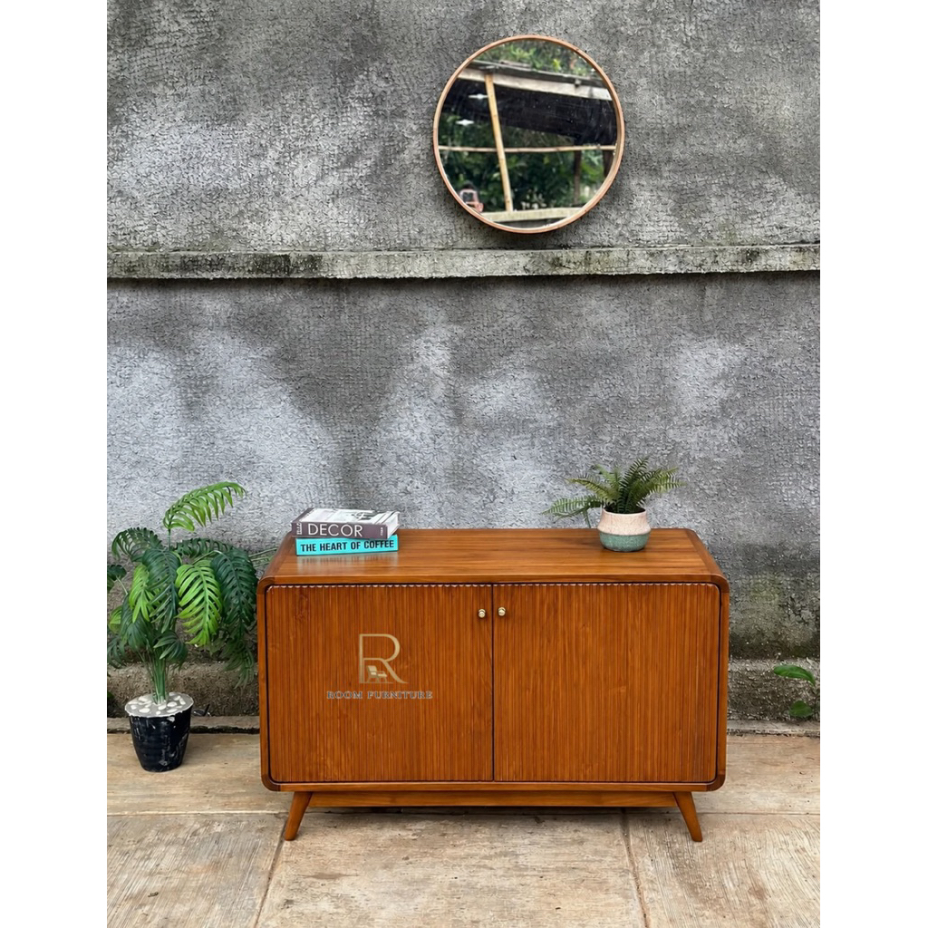 Kabinet serba guna minimalis kayu jati solid Bufet tv minimalis kayu jati solid