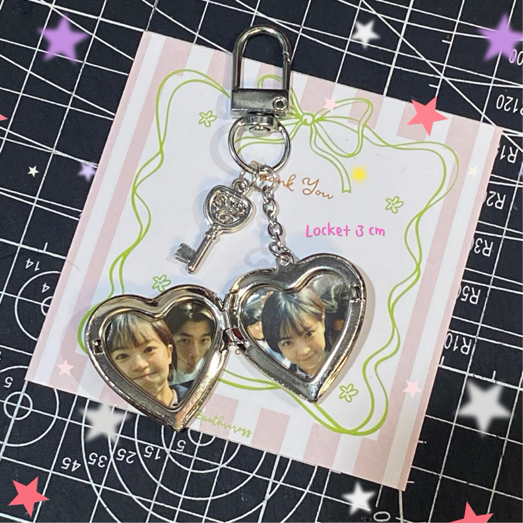 Keychain Heart Locket Custom | 3cm