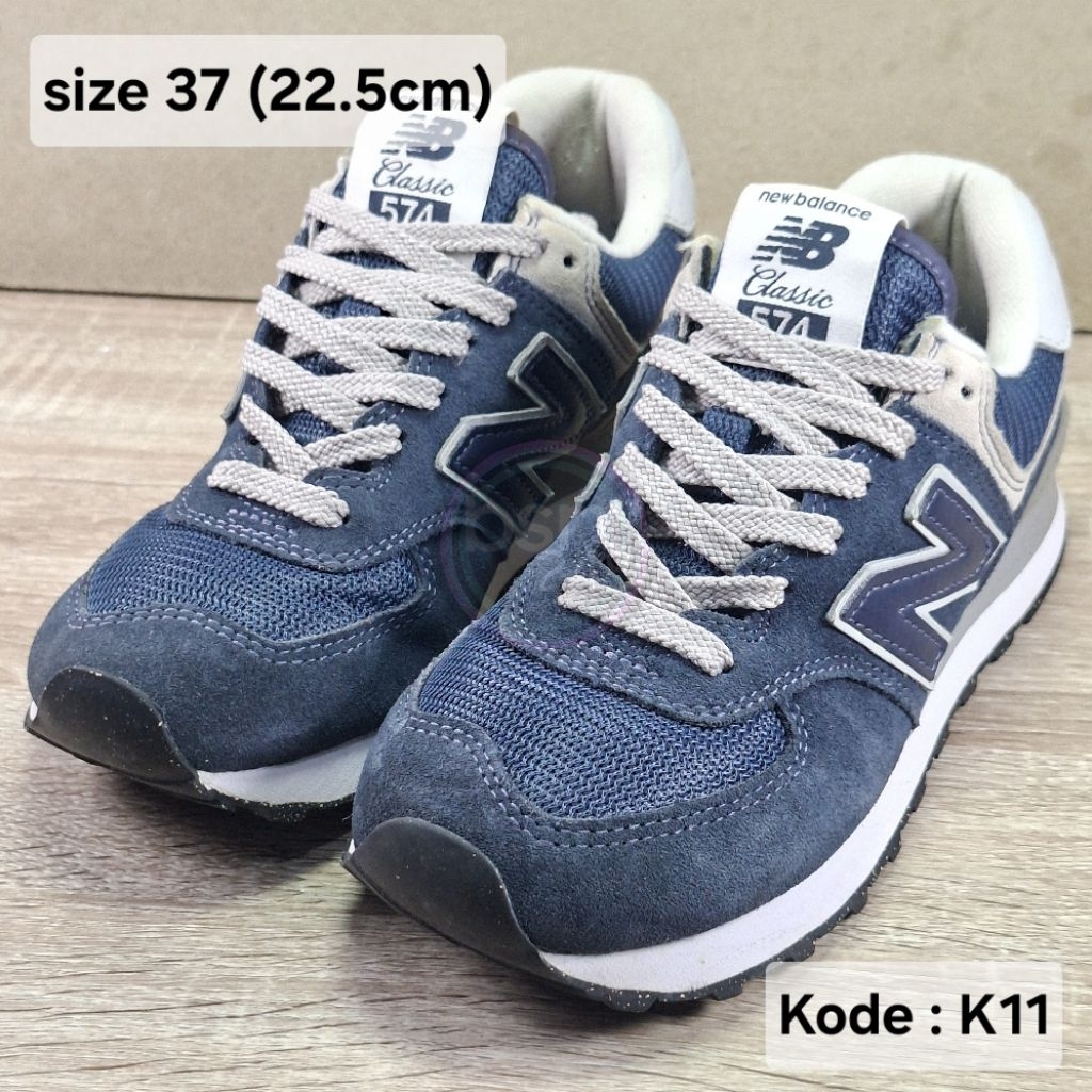 sepatu sneakers second - enbiie 574 navvy gry sz 37 - K11