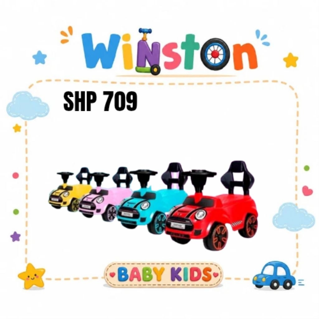 MAINAN ANAK MOBIL MOBILAN BISA DINAIKI SHP TOYS RIDE ON CAR MIMO 709/ MOBIL DORONG PMB K617 JIMBO/ K