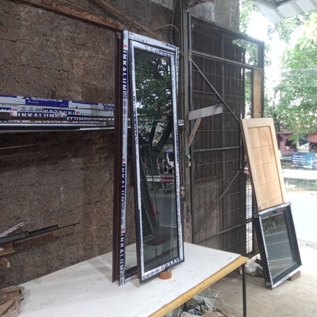 jendela aluminium 3 daun jendela 180 x 150 cm inkalum