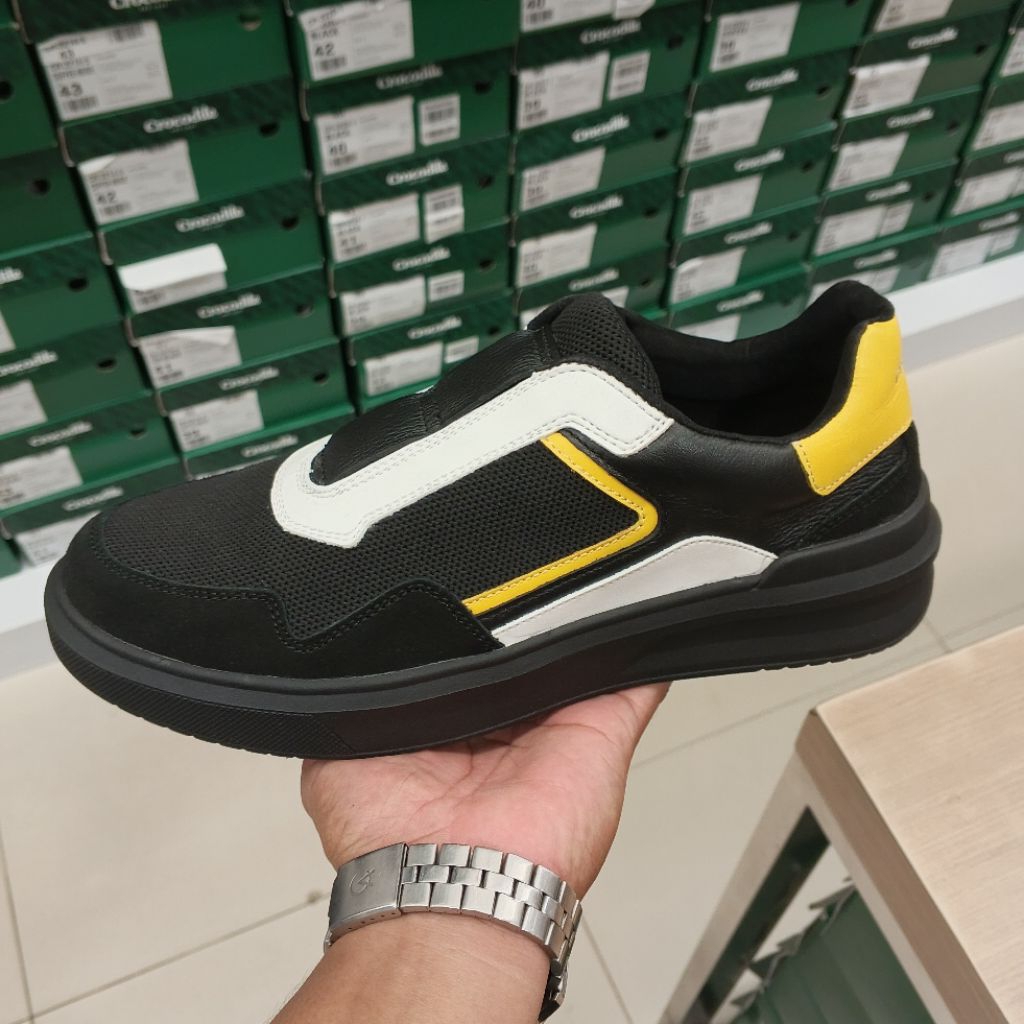 CROCODILE SEPATU PRIA SLIP ON CASUAL KULIT ORIGINAL