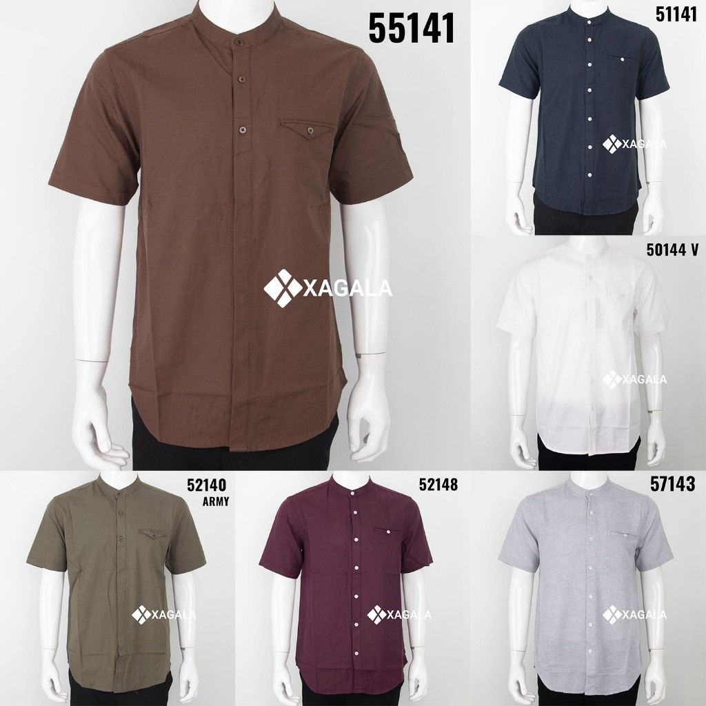 EZIO PREMIUM KEMEJA KOKO PRIA LENGAN PENDEK PREMIUM BRANDED TERBARU POLOS WARNA