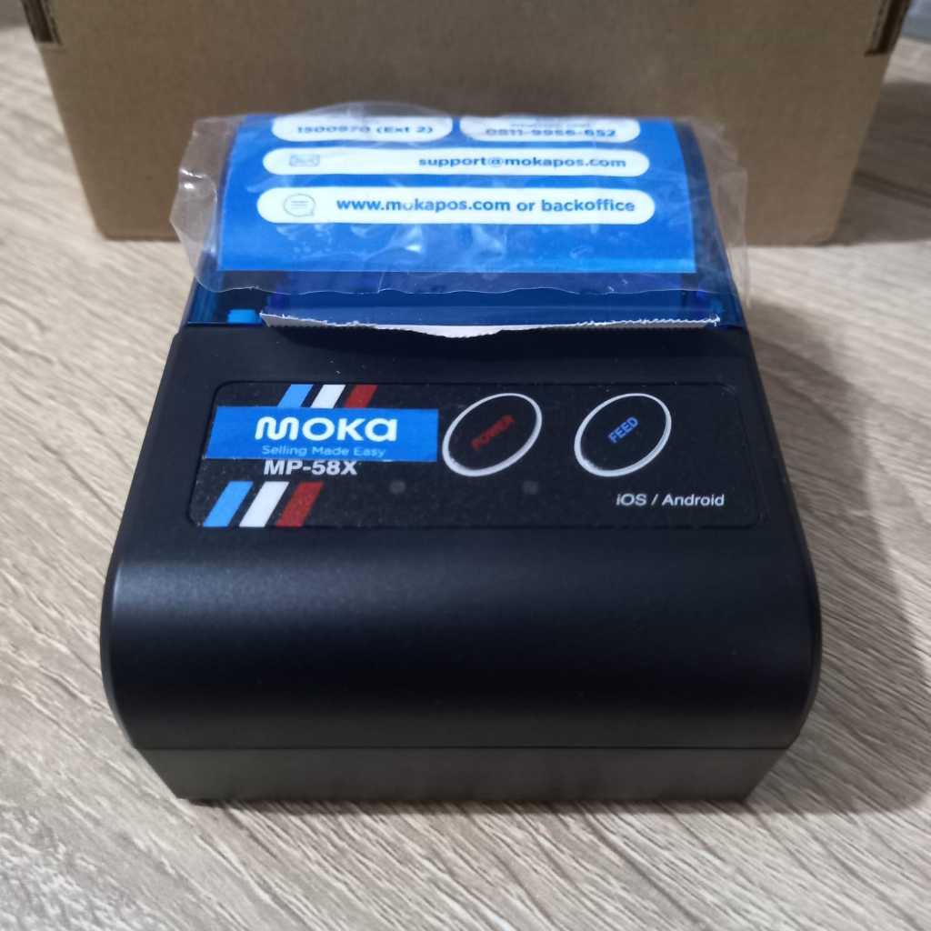 Moka Mobile Printer Bluetooth 58mm Portable Thermal Printer Kasir POS