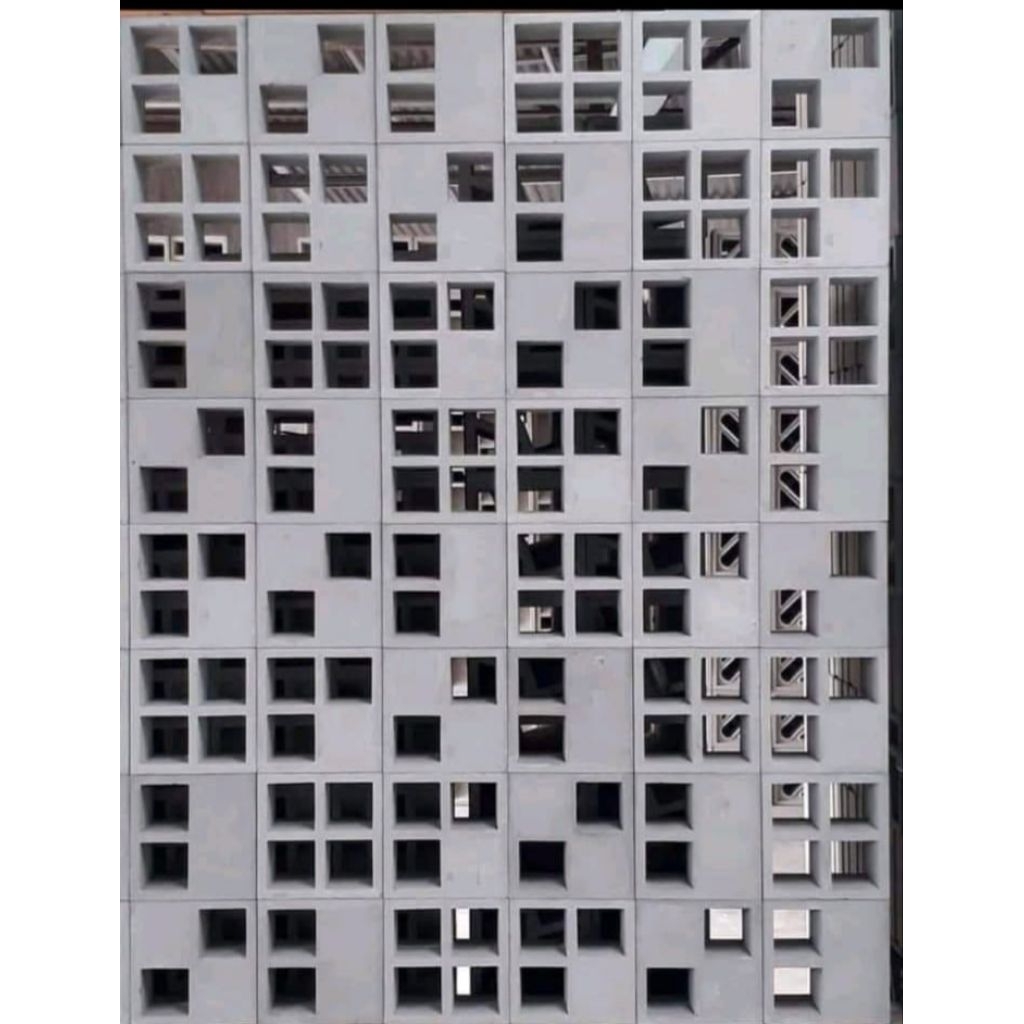 Roster Beton Minimalis 20x20 tebal 10 cm Lubang Angin Ventilasi Rumah