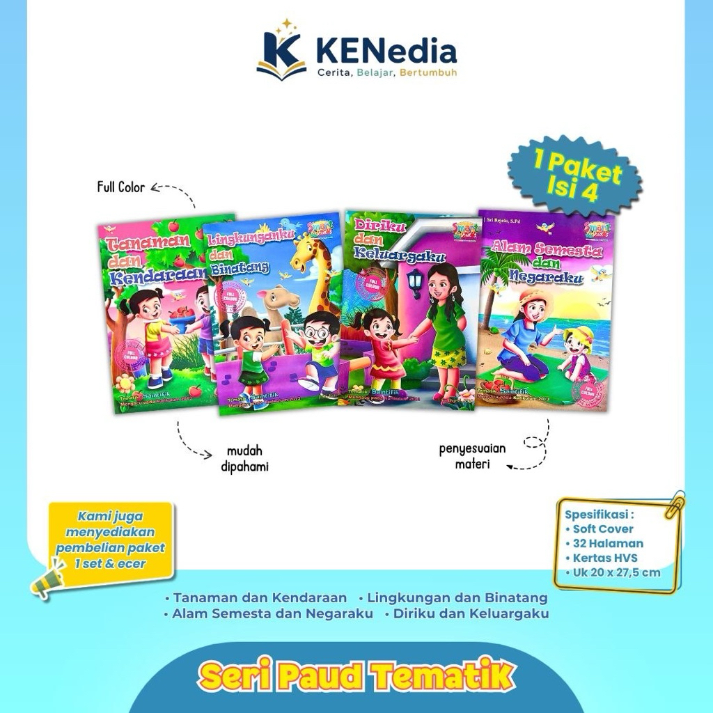 Buku Paud Tematik - 1 Set 4 Buku