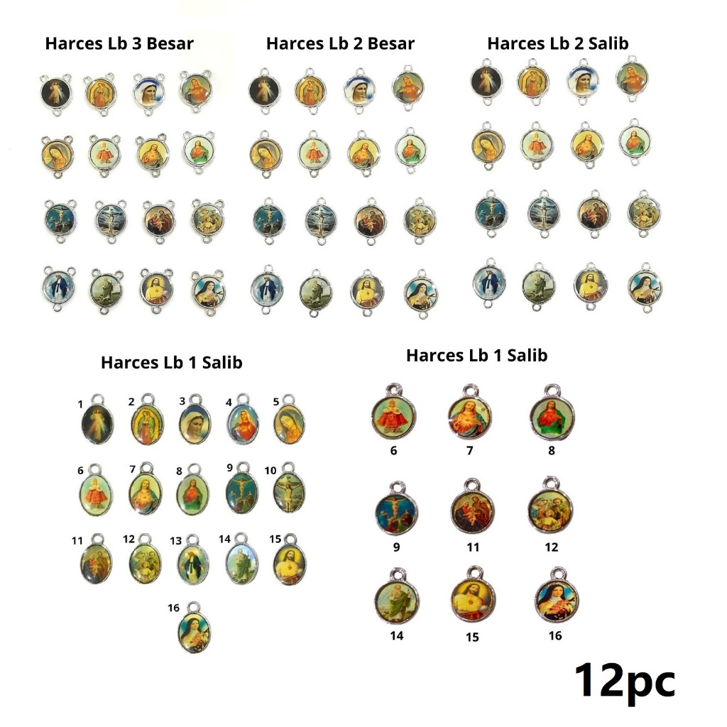 Medali Rosario Kecil Lubang 1 dan 2, Medali Besar Lubang 2, Harces Lubang 3, Harga /12pc