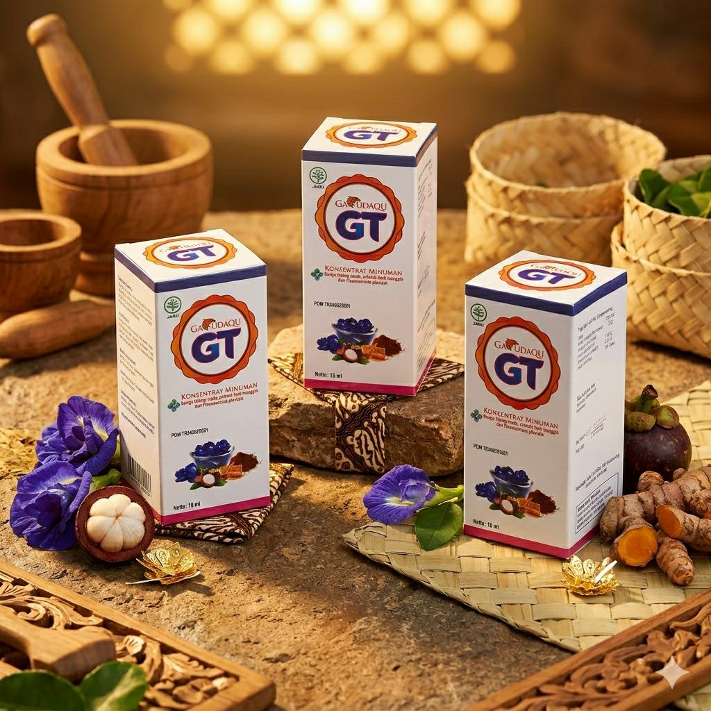 3 Botol Garudaqu GT Konsentrat Bunga Telang Tetes 15 ml